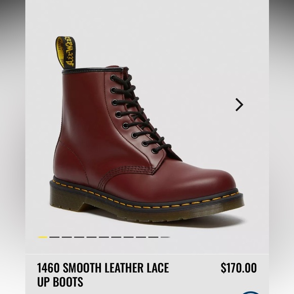 Dr. Martens Other - Dr. Martens Maroon LaceUp Leather Boot 1460 Size Men’s 9